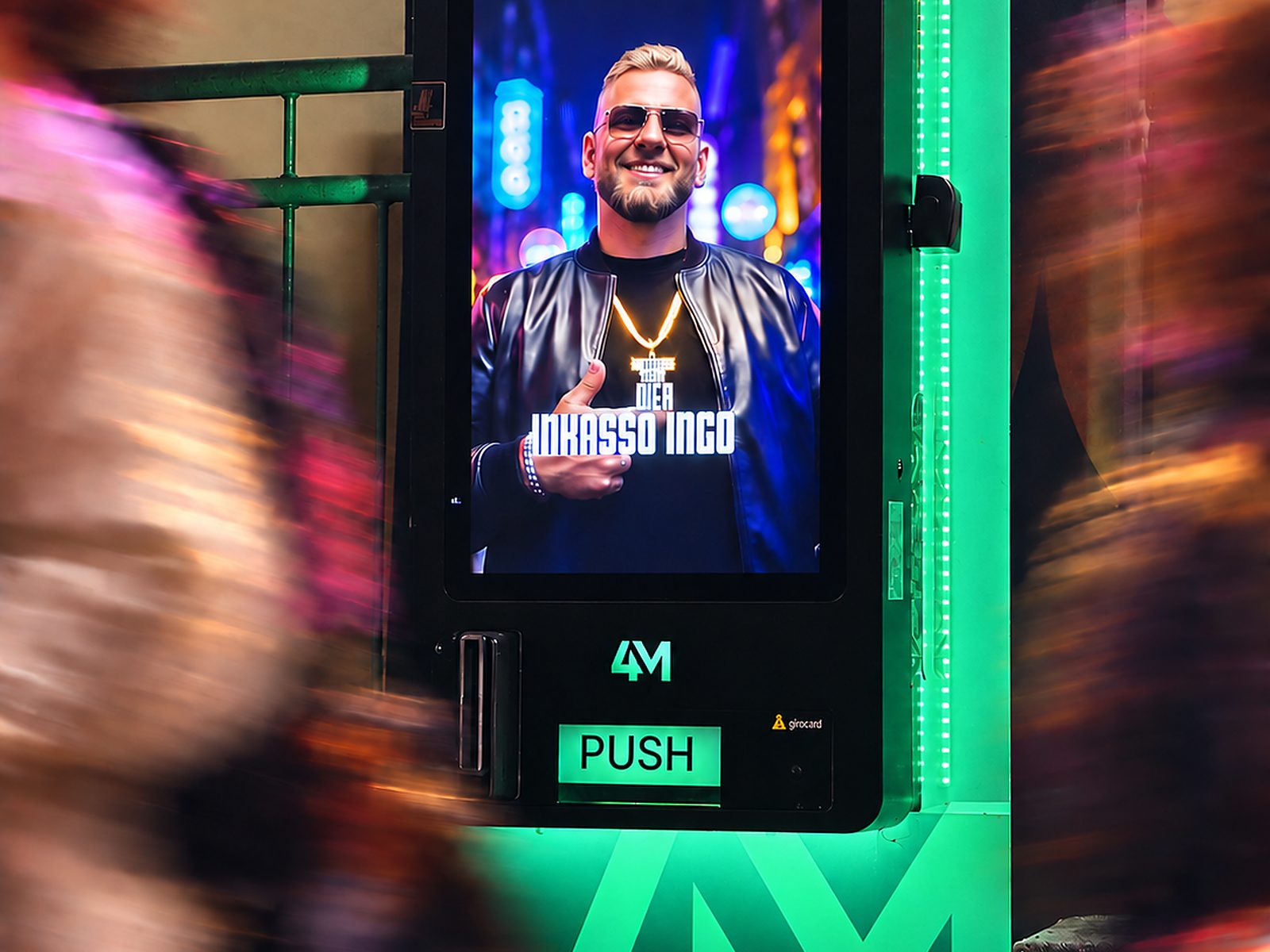 Hoodscreens Automat Nahaufnahme